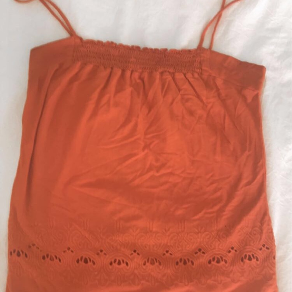 simple orange tank top